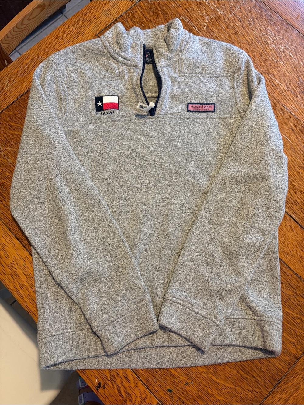 Vineyard Vines Gray Heather Quarter-Zip Pullover